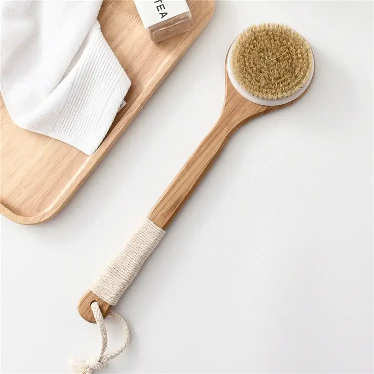 Brosse de Bain en Bambou à Long Manche – Exfoliation Naturelle et Douceur Sous la Douche - Sylvarôme