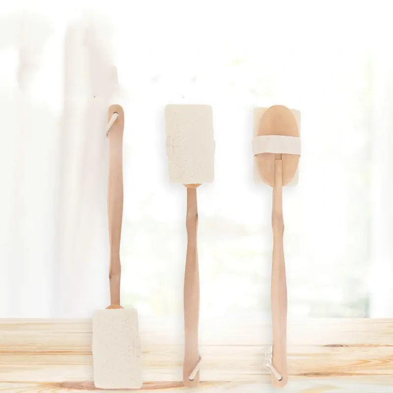 Brosse de Douche Exfoliante Long Manche en Bois – Luffa Naturelle pour un Rituel Bien-Être au Quotidien - Sylvarôme