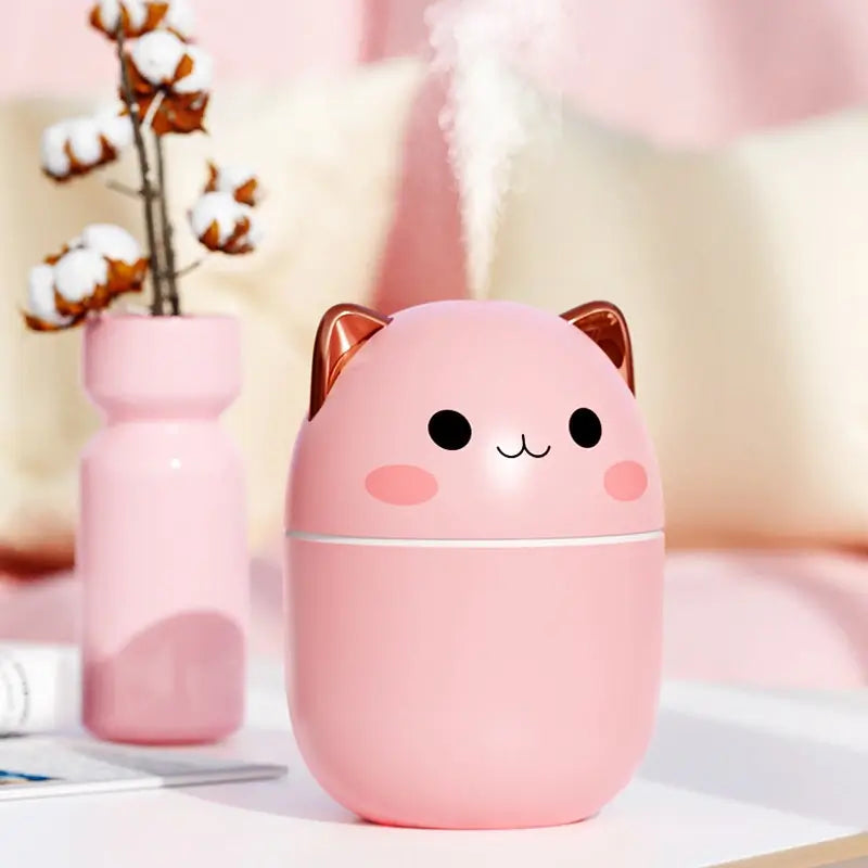 😻 Humidificateur d’Air Chat Mignon – Diffuseur d’Arômes Silencieux avec LED | Maison, Bureau & Voiture - Sylvarôme