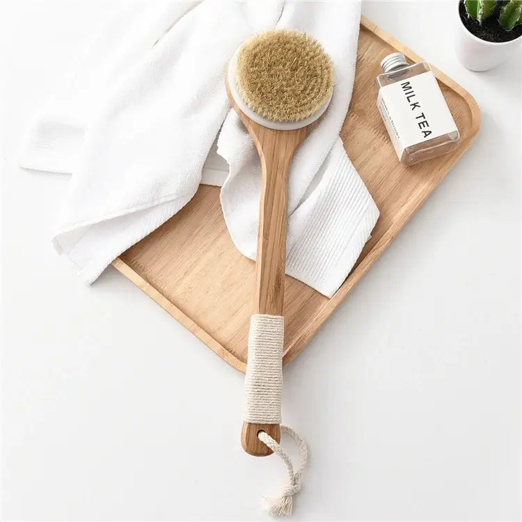 Brosse de Bain en Bambou à Long Manche – Exfoliation Naturelle et Douceur Sous la Douche - Sylvarôme