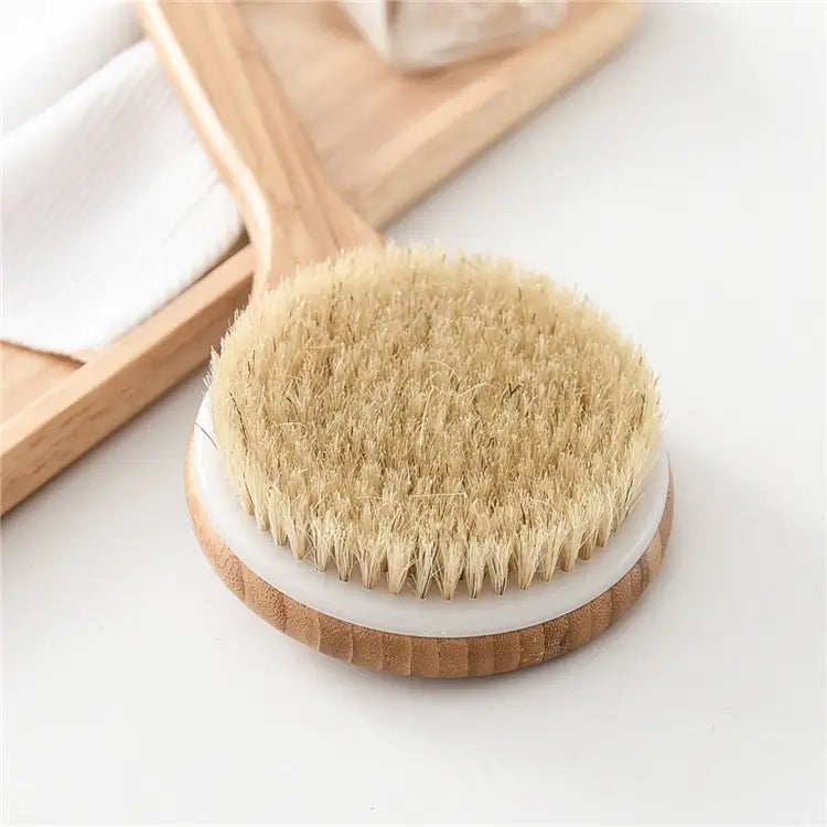 Brosse de Bain en Bambou à Long Manche – Exfoliation Naturelle et Douceur Sous la Douche - Sylvarôme