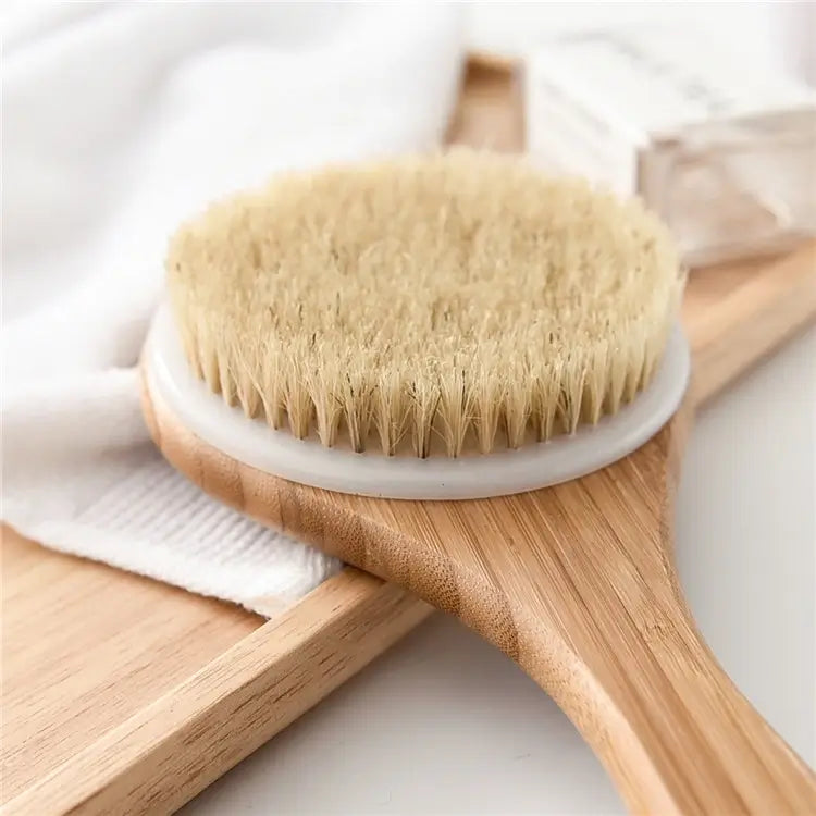 Brosse de Bain en Bambou à Long Manche – Exfoliation Naturelle et Douceur Sous la Douche - Sylvarôme