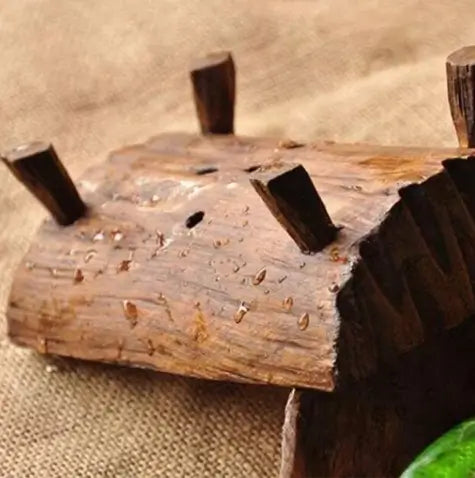 🪵 Porte-savon en bois tropical sculpté à la main – Naturel & durable - Sylvarôme