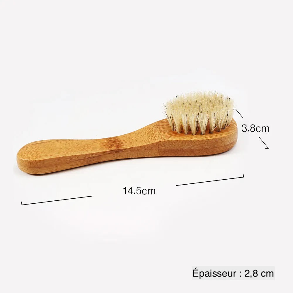 Brosse Visage Naturelle en Bambou et Poils de Sanglier – L’Accessoire Beauté pour une Peau Radieuse - Sylvarôme