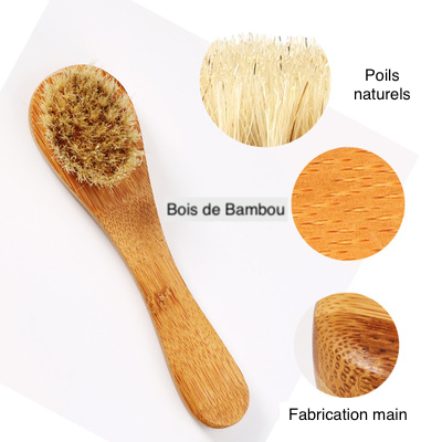 Brosse Visage Naturelle en Bambou et Poils de Sanglier – L’Accessoire Beauté pour une Peau Radieuse - Sylvarôme