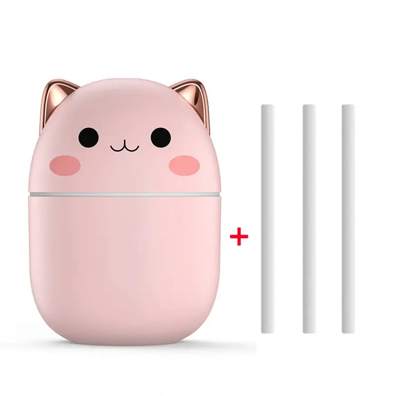 😻 Humidificateur d’Air Chat Mignon – Diffuseur d’Arômes Silencieux avec LED | Maison, Bureau & Voiture - Sylvarôme
