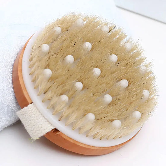 🌿 Brosse de bain drainante – Stimule la circulation et apaise les jambes lourdes - Sylvarôme