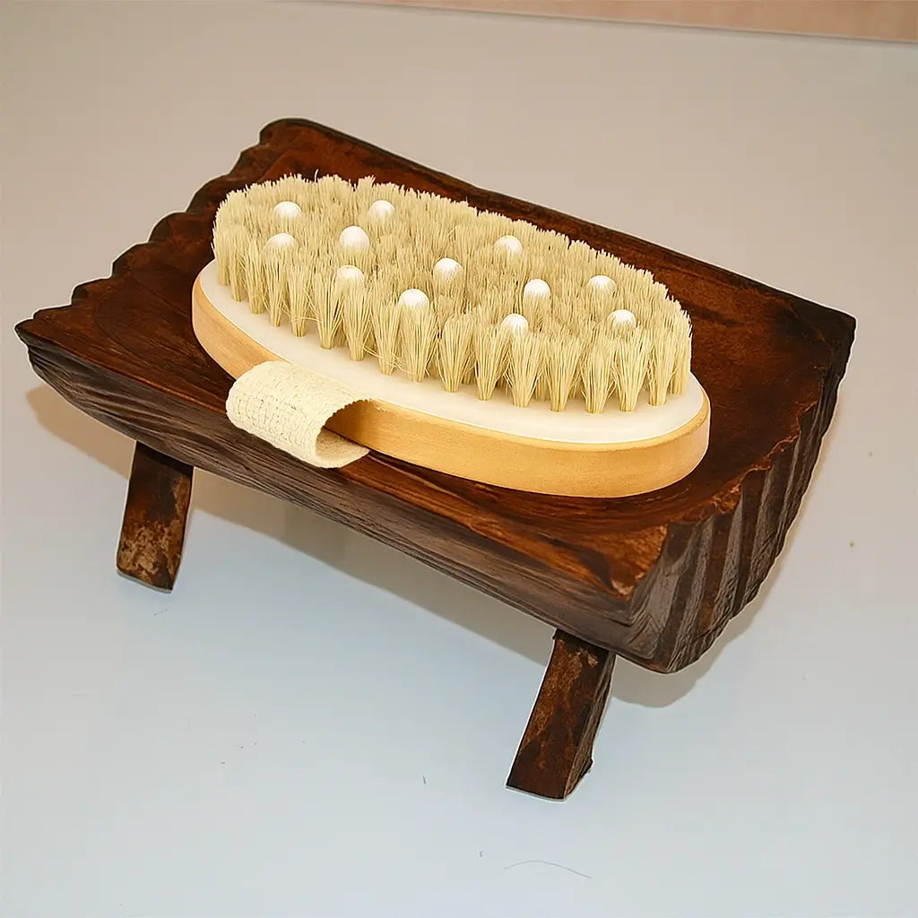 Sylvawood - Porte-brosse en bois tropical sculpté à la main – Naturel & durable