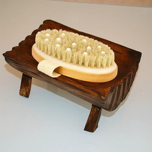 Sylvawood - Porte-brosse en bois tropical sculpté à la main – Naturel & durable